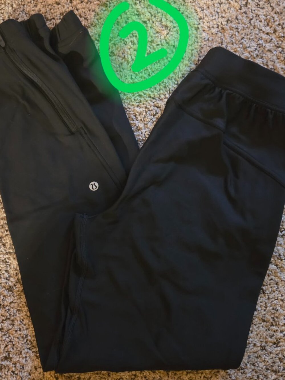 LULULEMON black ADAPTED STATE High-Rise Tech Fleece joggers SIZE 2